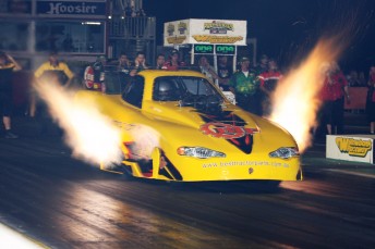 This record setting pass by Damien Harris saw him make the Aussie domination of the USA v AUS Nitro Funny Car challenge official (credit - blacktrack.com.au)