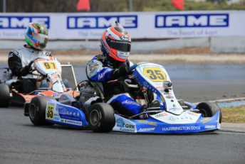Todd Hazelwood competing in the Australian Kart Championship last year