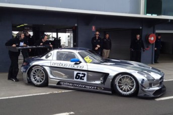 Tim Slade in the Mercedes AMG SLS GT3 at Phillip Island