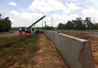 The new concrete wall on the run through Turn 3, 4 and 5