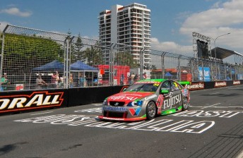 Hinchcliffe has brought sponsor GoDaddy to the #34 GRM Holden for the weekend
