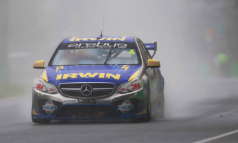 Lee Holdsworth running in the wet at Albert Park earlier this year