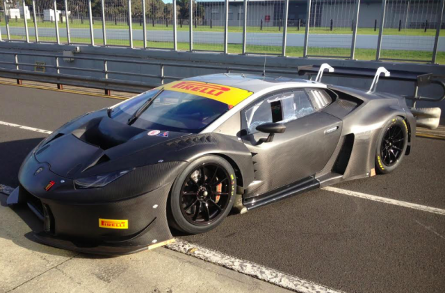 The Trofeo Motorsport Lamborghini Huracán GT3 testing earlier this year 