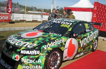 The unique Army-themed livery for TeamVodafone this weekend in Townsville
