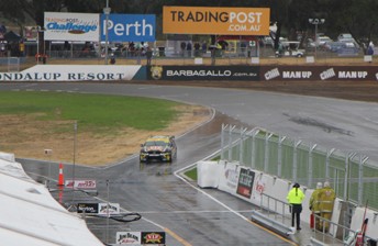 Steve Owen enters the new pit lane facility at Barbagallo Raceway