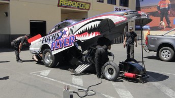 One of the Outlaw Nitro Funny Cars that will be racing in Sydney on Saturday