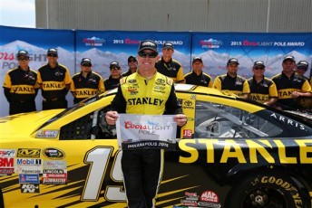 Back-to-back poles for Carl Edwards