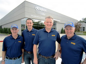 Jimmy Stone, Alex Davison, Nick Pritchard and Ross Stone at Hendrick Motorsports