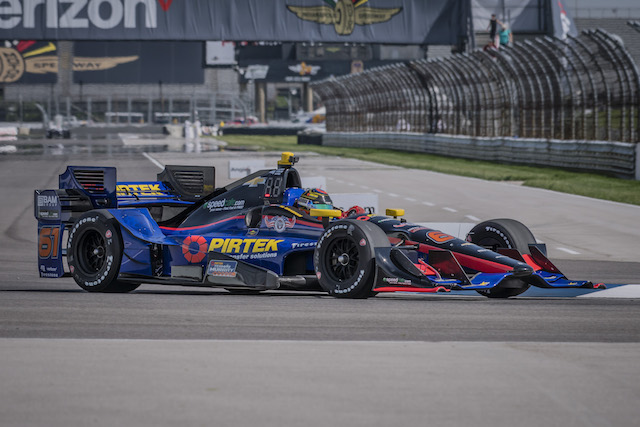 Matthew Brabham has completed his first two practice sessions on the Indianapolis road course