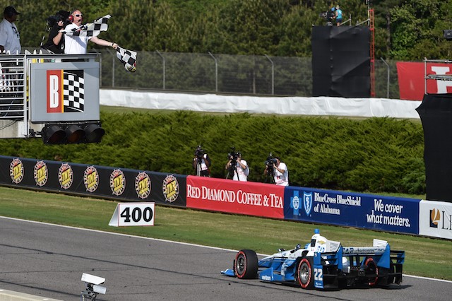 Simon Pagenaud has taken his second straight win for Team Penske at Barber Motorsports Park 