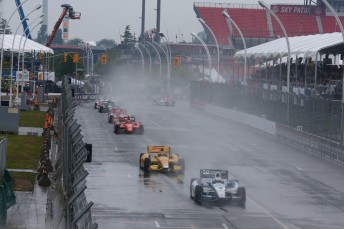 Rain caused the cancellation of the opening heat of the Toronto double-header