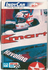 Mansell on the cover of the 1994 IndyCar Media Guide