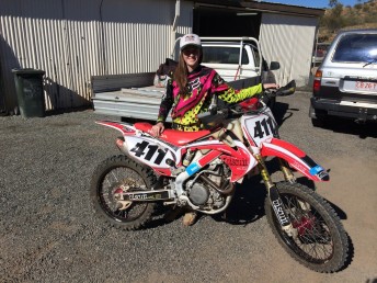 Isabelle Hall will make her Finke competition debut on a Honda CRF250 