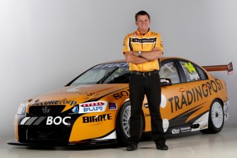Jason Bright with his #14 Trading Post Racing Commodore VE