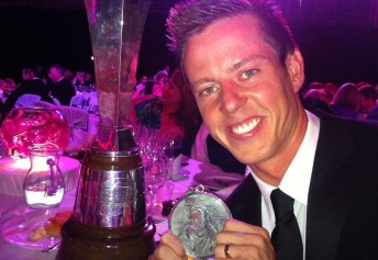 James Courtney with the Barry Sheene Medal