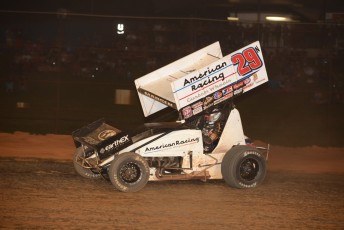Kerry Madsen on his way to victory in night one of the Scott Darley Challenge