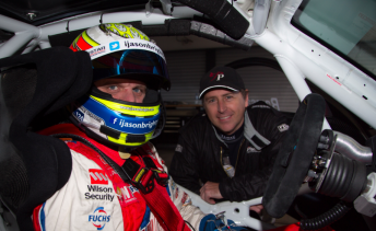 Jason Bright with Brenton Ramsay during a recent test at Phillip Island