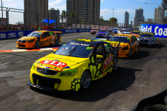 Jeroen Bleekemolen started the 102 lap race in the VIP Holden