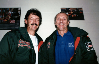 Jim Morton with his long-time engine builder Ken Mitchell