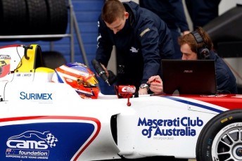 Joey Mawson showed promising pace in testing ahead of the German F4 Championship starting later this month 