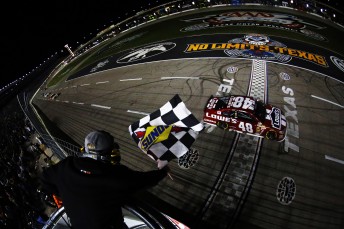 Johnson took his third-straight win in the 500-mile race at Texas