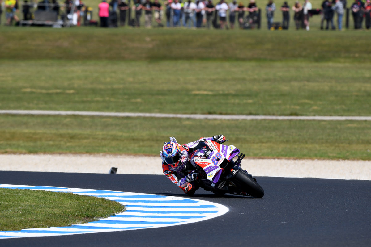 Jorge Martin was fastest in Free Practice 1 for the Australian MotoGP. Image: Russell Colvin