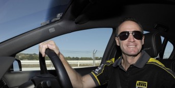 Greg Murphy takes a tour around revised Pukekohe. Pic: Ross Land