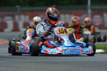 Queenslander Chris Hays in action at Round One of the CIK-FIA European KZ2 Championships in Germany (Pic: KSP)