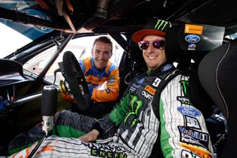 Will Davison and Ken Block in the Trading Post FPR Falcon