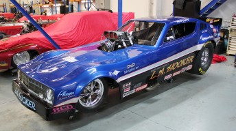 LA Hooker that Ron Capps will pilot in Sydney and some of the other Outlaw Nitro machines under construction
