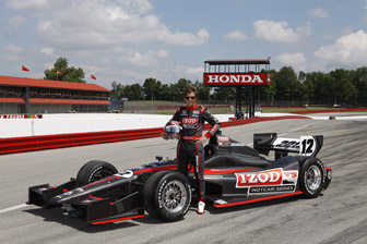 The late Dan Wheldon with the car that will be named after him