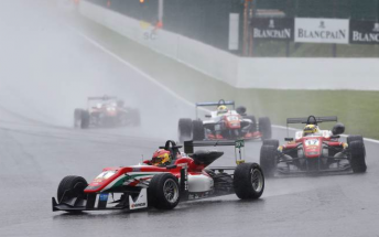 Lance Stroll on his way to victory in Race 1 at Spa-Francorchamps