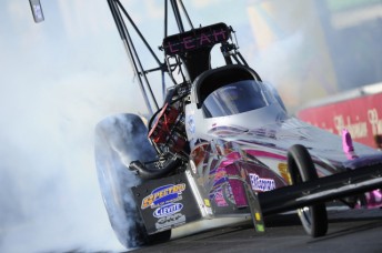 Rookie Leah Pruett became the NHRA