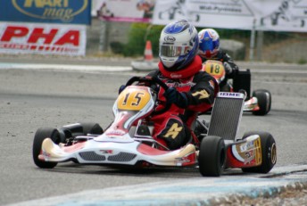 Lee Mitchener on his way to victory in the Bruno Grana International Trophy