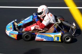 Kristian Lindbom charged from the back of the grid in the final of Junior Clubman to take the win. Pic: Paul Carruthers