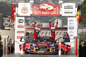 Loeb celebrates his Rallye Monte Carlo win