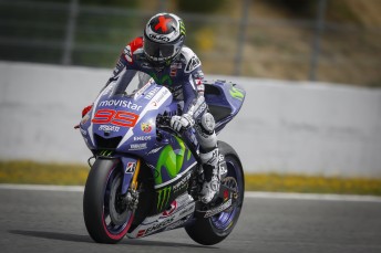 Jorge Lorenzo guided his Yamaha to the top of the Jerez test time sheets  