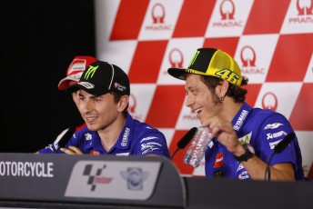 Jorge Lorenzo (left) and Valentino Rossi are vying for his year