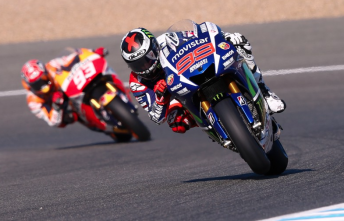 Jorge Lorenzo on his way to victory in Jerez