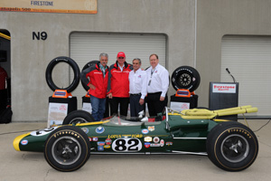 The Lotus with its new Firestone rubber