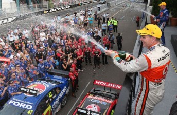 thumb Craig Lowndes celebrates his 89th career win