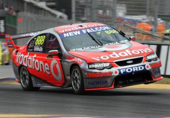 Craig Lowndes with 888-012A in full flight at Adelaide in 2008