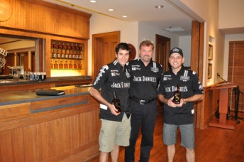 Todd and Rick with Jeff Arnett, the seventh Jack Daniel