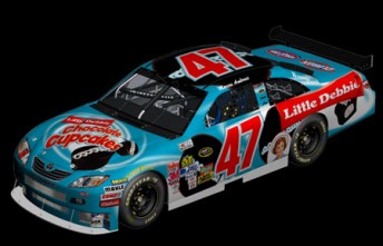 Marcos Ambrose will steer the #47 Little Debbie Chocolate Cup Cakes car in Texas this weekend