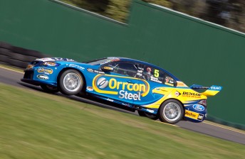 Mark Winterbottom attacks the Turn 3 kerbing