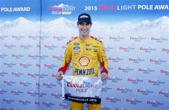 Joey Logano has swept both poles at Martinsville in 2015