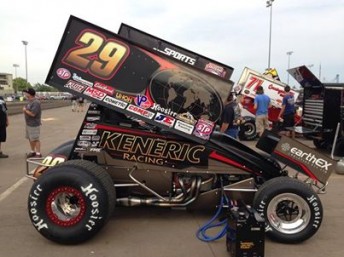 The Keneric Racing #29 that Kerry Madsen took to 2nd in the Knoxville Preliminaries