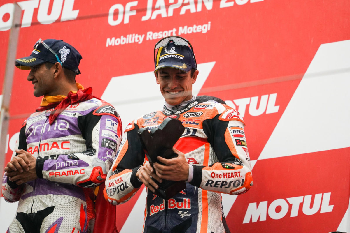 Marc Marquez finished on the podium in Japan. Image: Repsol Honda