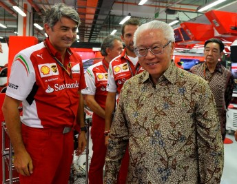 Marco Mattiacci with Singapore President Tony Tan Keng Yam in September  