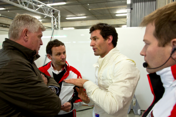 Webber with the Porsche team